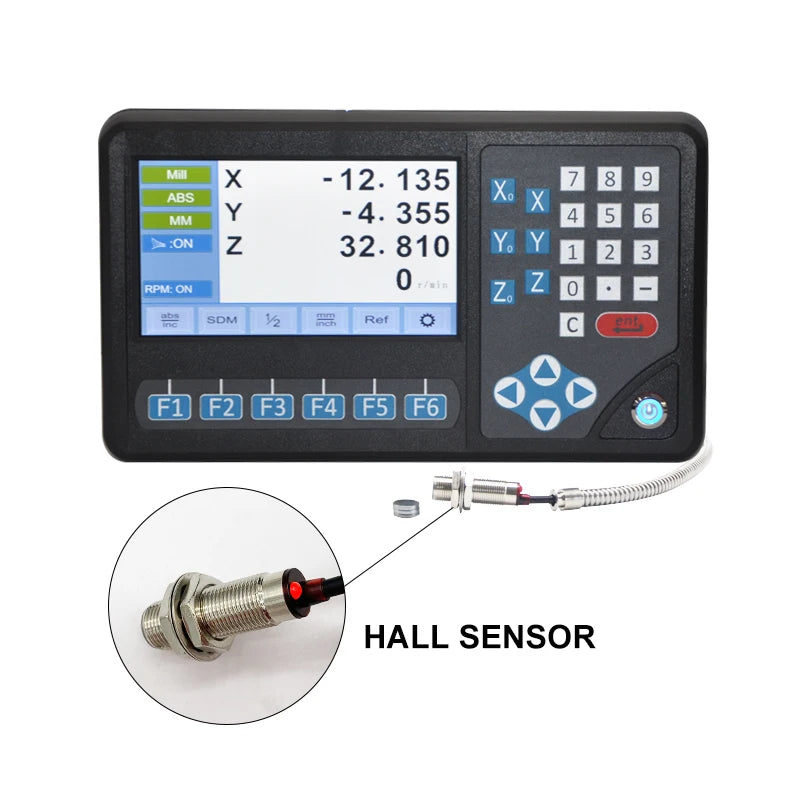 Dro 2 Axis/3 Axis/4 Axis Digital Readout ,DB9 TTL Siganl Digital Display RPM Function with Hall Sensor