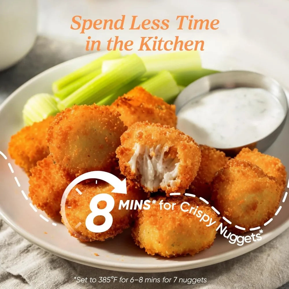 Compact Mini 2 Qt Air Fryer 4 in 1 Crispy Leftovers 97 Percent Less Oil 30 Recipes Nonstick Dishwasher Safe