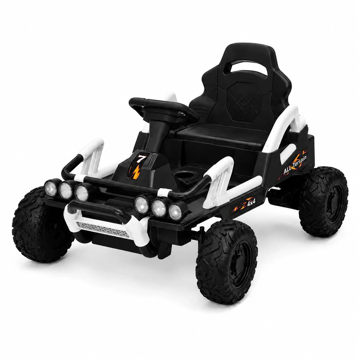 12V Kids Electric Ride On Car, Dual Motors, EVA Wheels, 6 MPH Off Road Racer, 7Ah Battery, 4 Wheel Outdoor Yard Toy For Ages 3-6