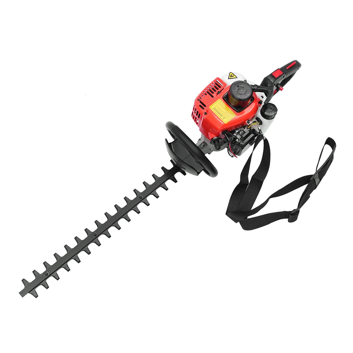 22.5cc Gas Hedge Trimmer, 0.65KW 2-Stroke with 23.6in Double-Sided Blade, 90° Rotating Handle, 0.16Gal Fuel Tank