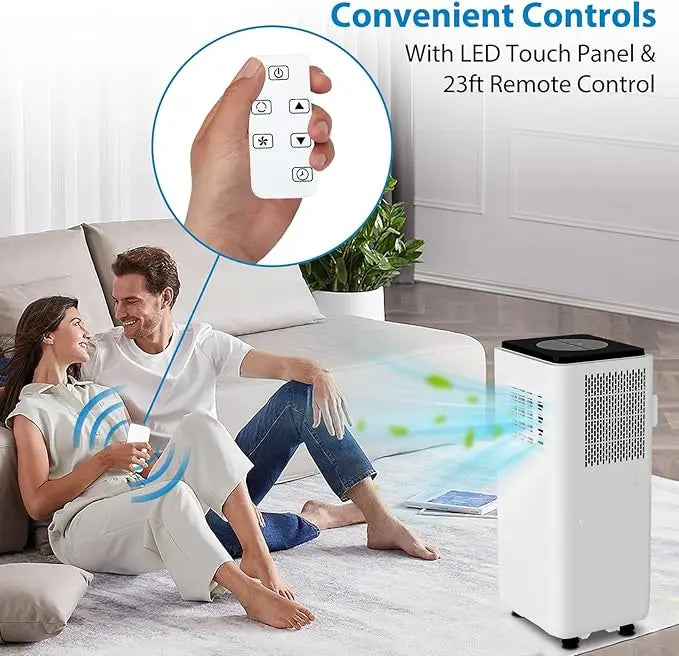 10000 BTU Portable Air Conditioners with Remote Control, AC Unit Built-in Cool, Dry, Fan Modes,up to 450 Sq. ft for Room, Dorm