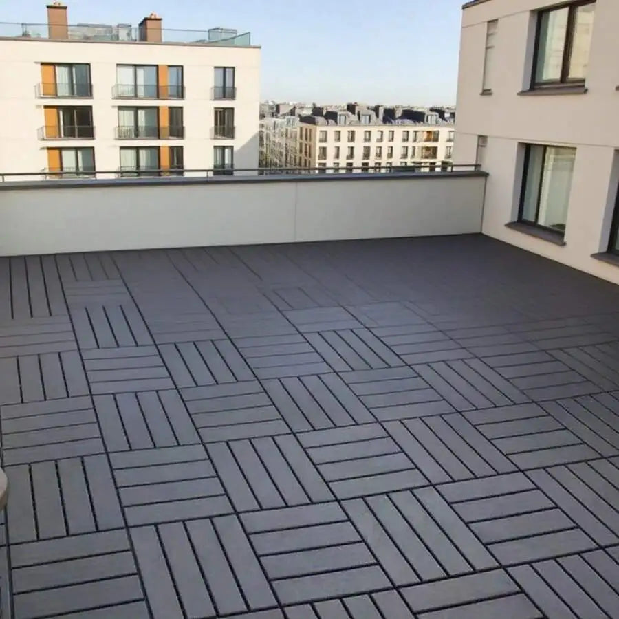 44/27-Pack 12'X12' Interlocking Deck Tiles, Plastic Waterproof Outdoor Flooring For Patio, Pool, Backyard, Balcony – All-Weather