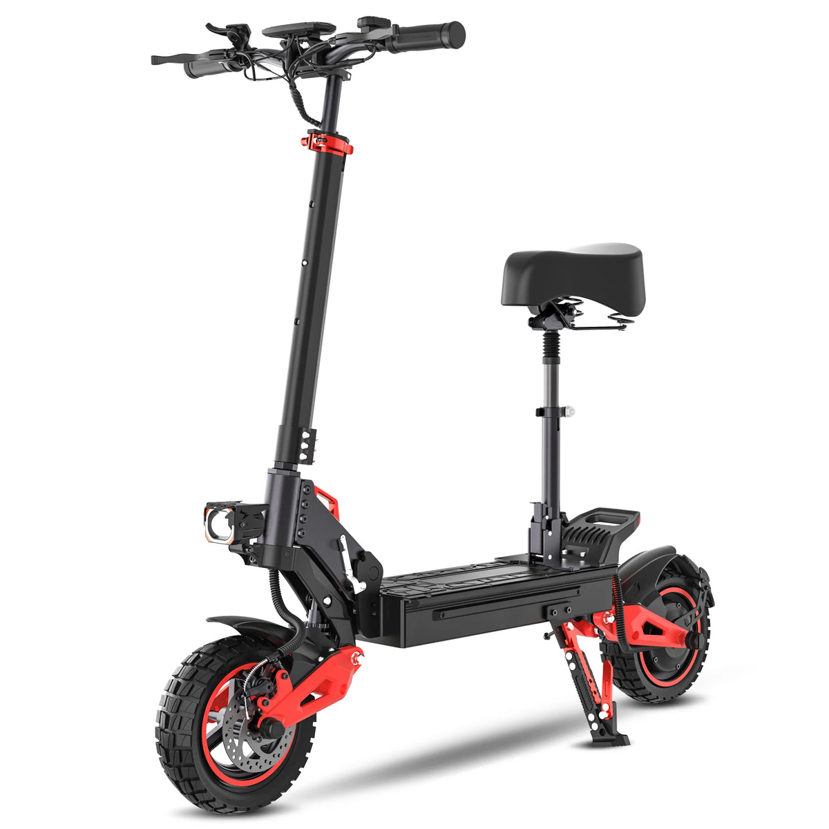 USA/EU/UK/CA 1600W 10'' Off-road Tires Electric Scooter for Adults 48V18Ah Battery 31Miles Range Folding E scooter With Seat