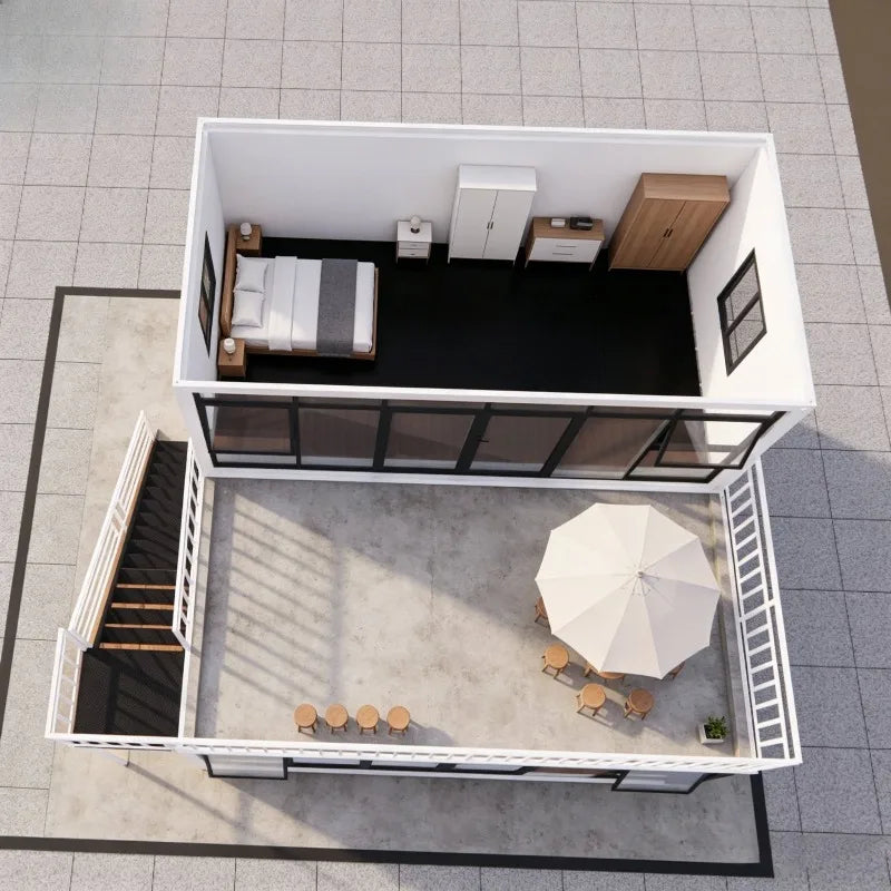 Portable Tiny Container Home 20ft Foldable Prefab House Mobile Office Living Modular Expandable