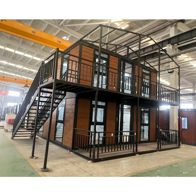 Wholesale Leisure House 2 Story Prefab Tiny Home Outdoor Modern House Mobile Foldable Room Container House Cabins Garden Rooms