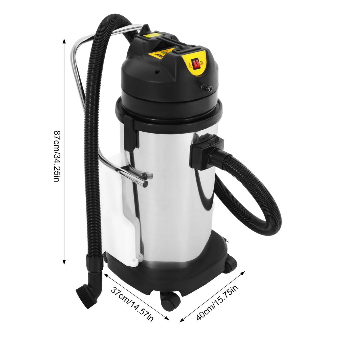 Carpet Cleaning Machine Vacuum Cleaner, Floor Cleaning Machine Circulating Air Cooling  2.64Gal Clean Water Tank, 10.56Gal Waste Tank, Spray and Suction, for Couch Sofa Carpet, Easy Move with Wheels
