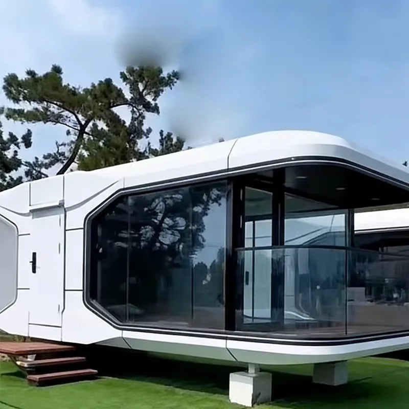 Prefabricated Container House Luxury Modern Mobile Apple Pod Tiny House for Glamping Resort Office Building Living Room Bedroom