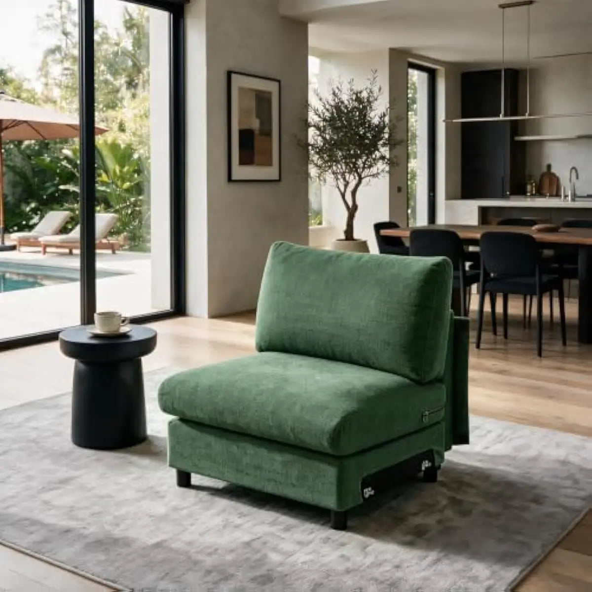 115 Inch Extra Wide L Shaped Sectional Sofa with Deep Seating and Detachable Cushions, Tool Free Modular Design for Living Room