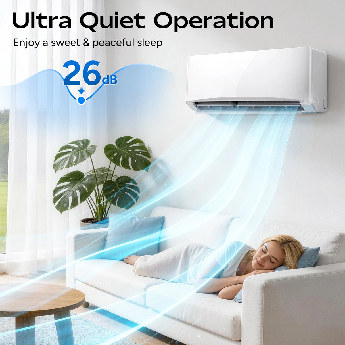 12000 BTU Split Air Conditioner and Heating System with Inverter, Optimized Operation 115V/230V AC Unit, Complete Installation Kit, Ideal For Home Office Garage