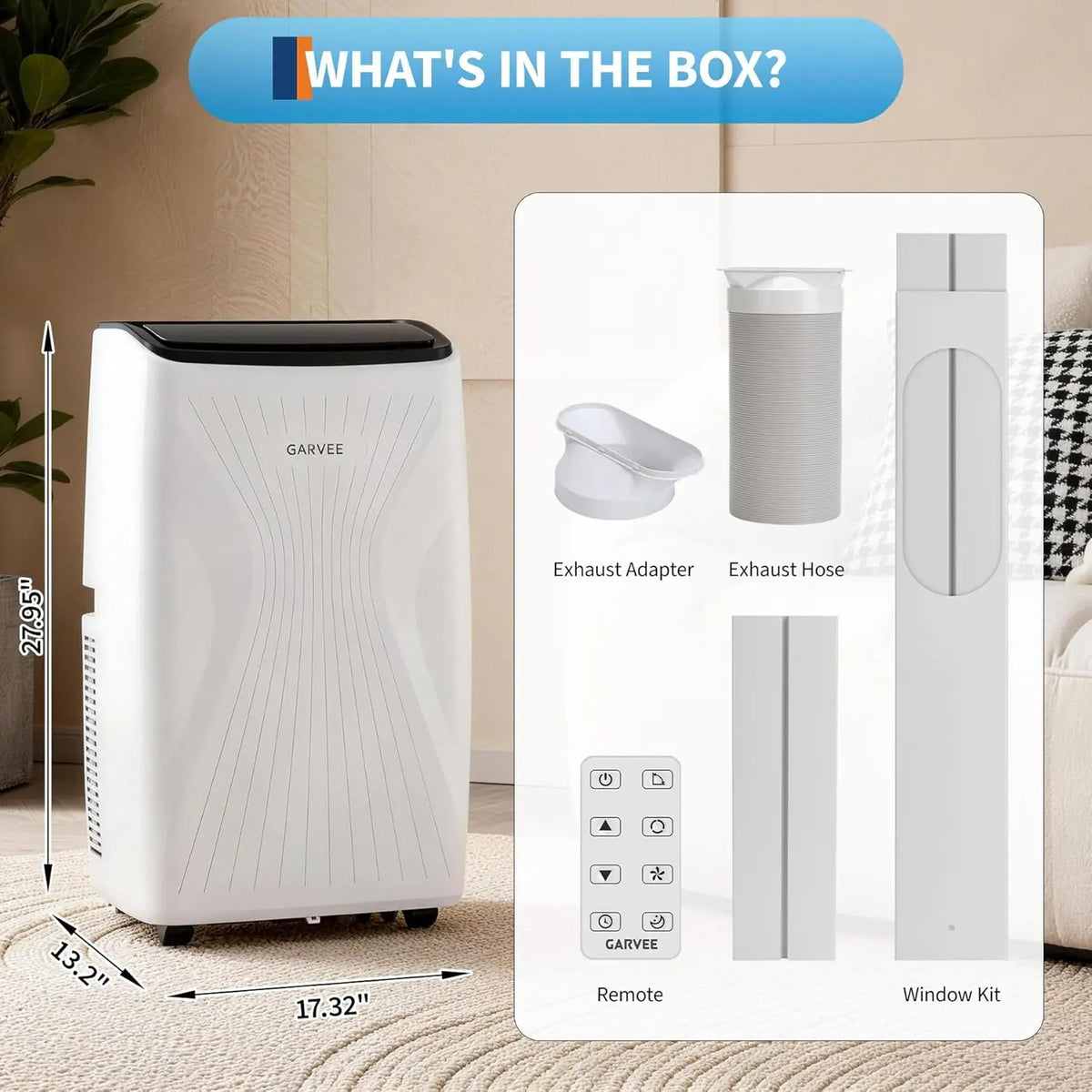 12000/14000 BTU Portable Air Conditioners, Cools Up to 550/700 Sq.Ft, 3-in-1 Free standing AC Unit with Cooling, Dehumidifier & Fan Modes, 24H Timer, Remote Control & Installation Kit