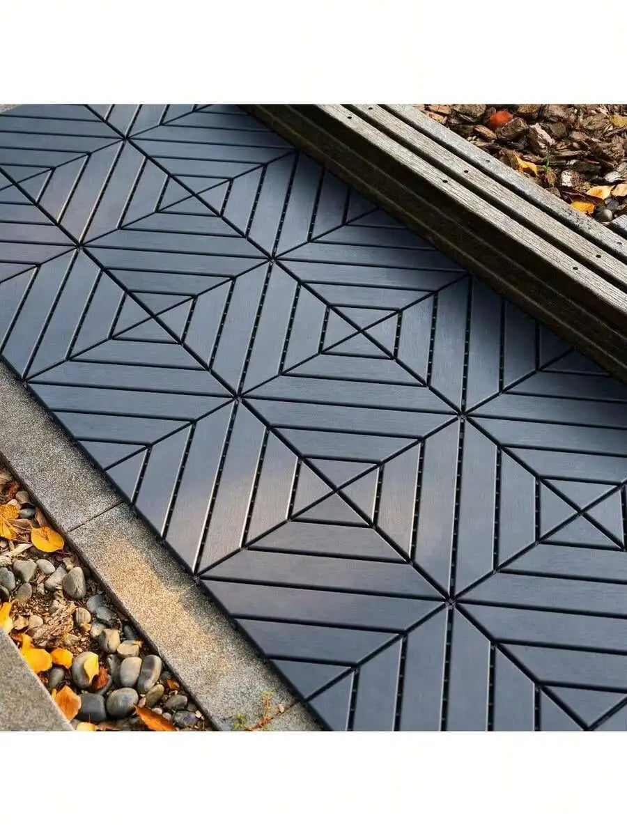 44 Pieces Of Interlocking Plastic Outdoor Flooring, Backyard Flooring.Outdoor Patio.Outdoor Walkway.Outdoor Floor Tiles.Waterpro