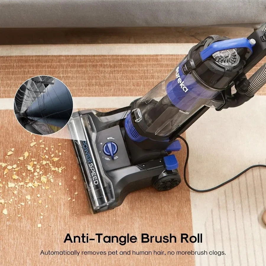 Lightweight Powerful Upright Vacuum Cleaner for Carpet and Hard Floor, PowerSpeed, New Model, Blue, black/New Model
