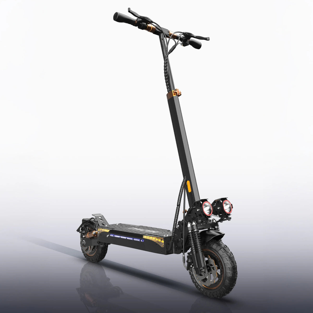 Off Road Electric Scooter for Adult, 11" All Terrain Tire Folding E-Scooter, 1200W Motor 31Mph & 25 Miles Max, 48V 13AH with Dual Suspension & Side Light