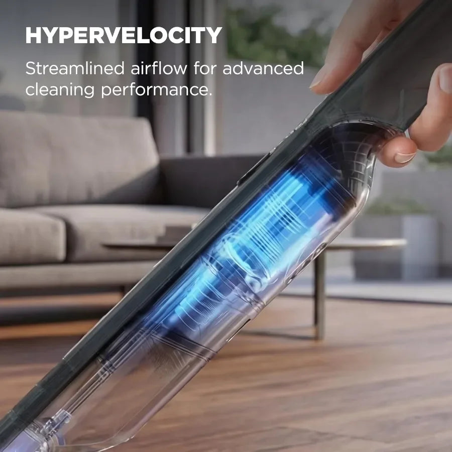WANDVAC WV201BK Cordless Hand Vacuum, Ultra Light 1.4lbs Design, Rechargeable with Charging Dock, One-Touch Debris Empty, Multi-Surface Cleaning for Home, Car & Pet Hair
