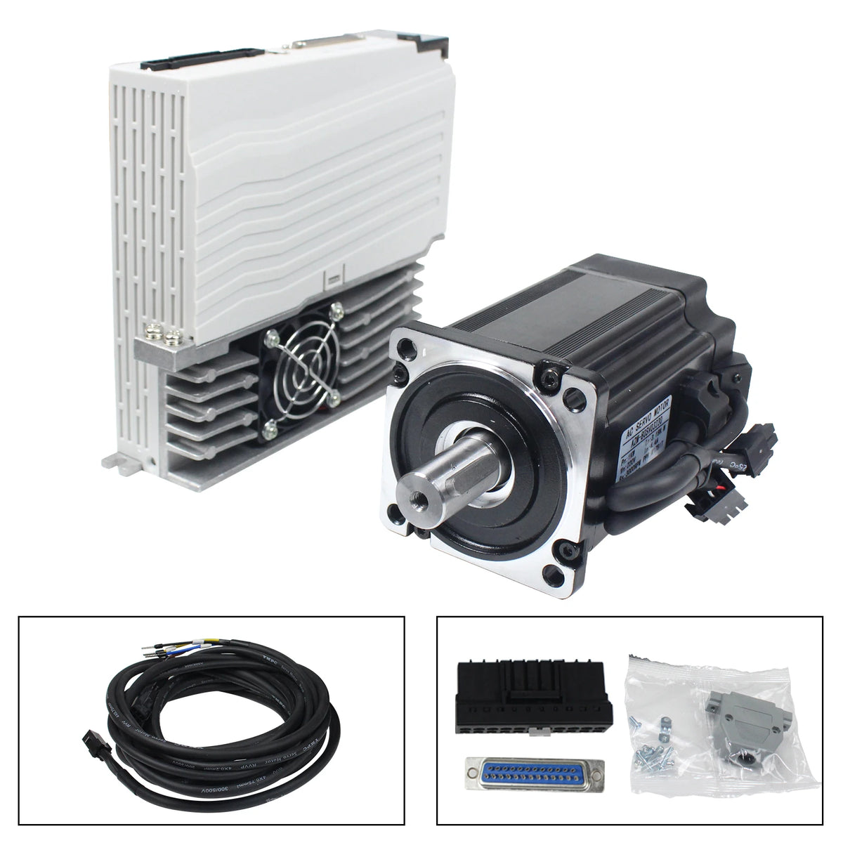 【BR US CZ】Magnetic Encoder 400W 600W 750W 1000W 1KW AC Servo Stepper Motor CNC Kit With Brake Or Not