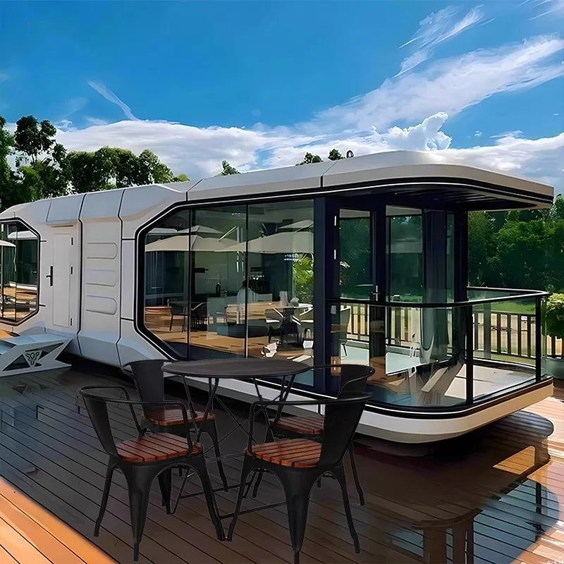Portable Prefab Office Container House 20ft Foldable Tiny Home Modular Mobile Living Expandable Steel