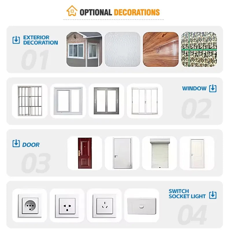 Luxury Casa Prefabricated Folding 20Ft 40Ft Portable Prefab Expandable Container House 2 3 4 5 Bedroom Maison Mobile Tiny Home