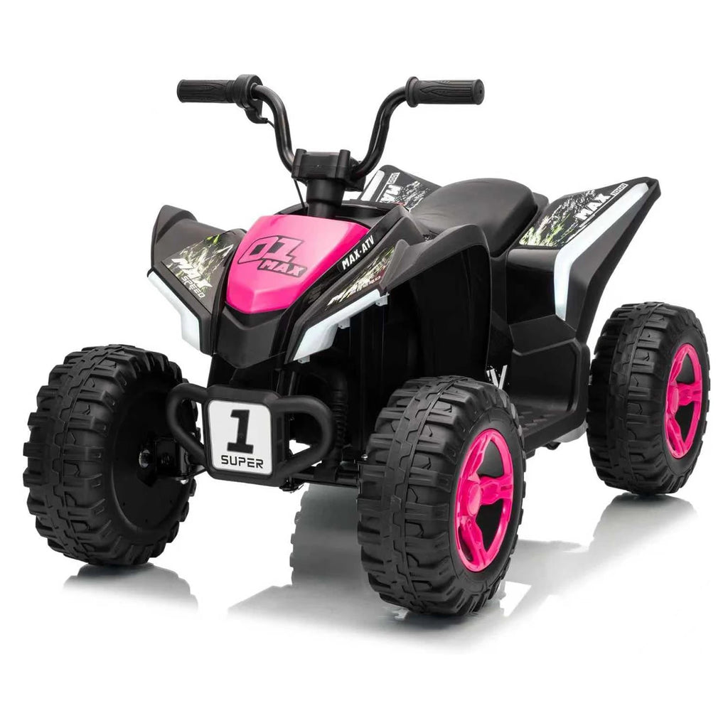 12V Kids Electric ATV 4 Wheeler, Dual 550 Motors, 4 MPH Ride On Quad With Forward Reverse, Outdoor Toy For Ages 3-6 Play