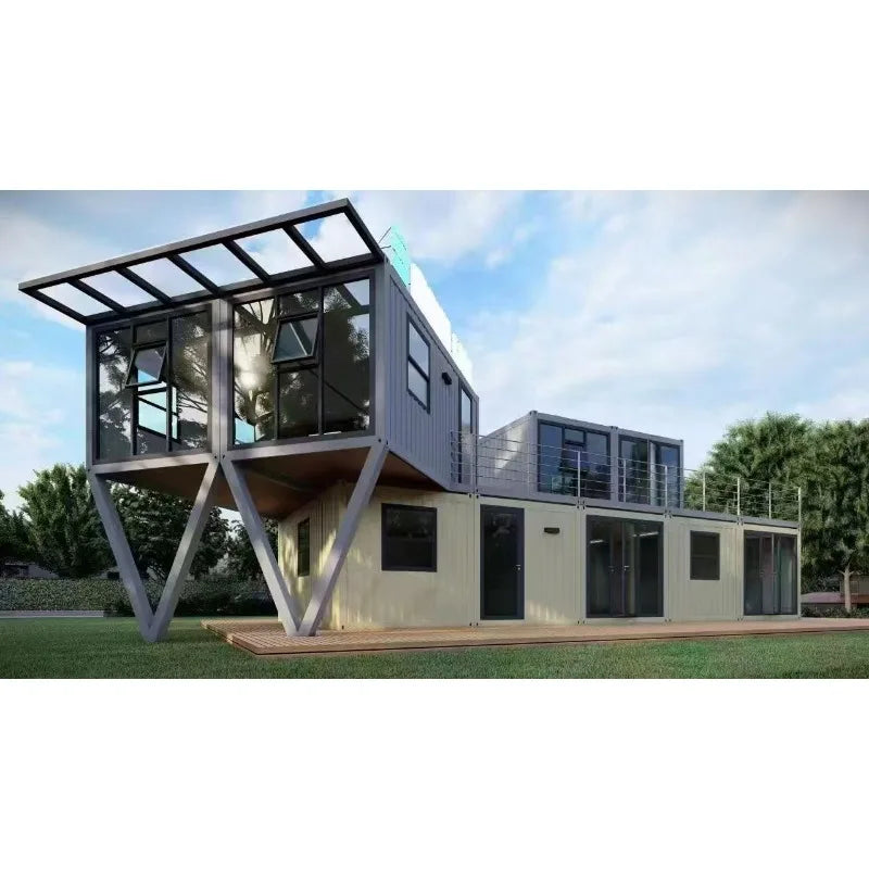 Wholesale 2 Storey Prefabricated Mobile Home Luxury Portable Prefab Modular House Garden Rooms Container House Folding Room