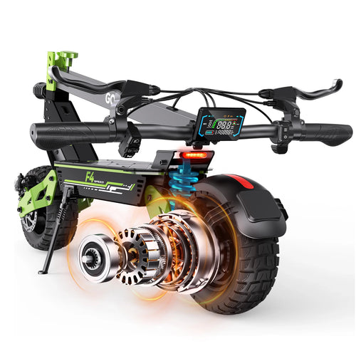 1000W Electric Scooter Off-road 48V 15.6AH, Foldable 11-inch Wide Tires, Top Speed 34 MPH, Range 43 Miles, Charging Time 7-8 Hours