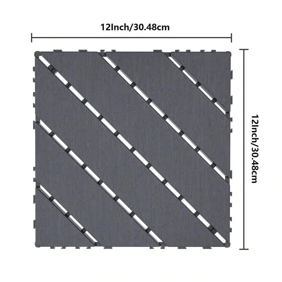 44 Pieces Of Interlocking Plastic Outdoor Flooring, Backyard Flooring.Outdoor Patio.Outdoor Walkway.Outdoor Floor Tiles.Waterpro