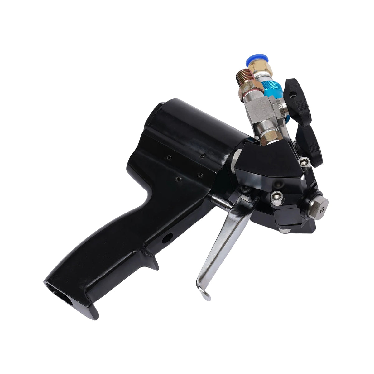 Polyurethane Spray Gun, Cast Iron Air Spray Gun With 3 Interchangeable, Professional Paint Sprayer For Primer Stain Varnish