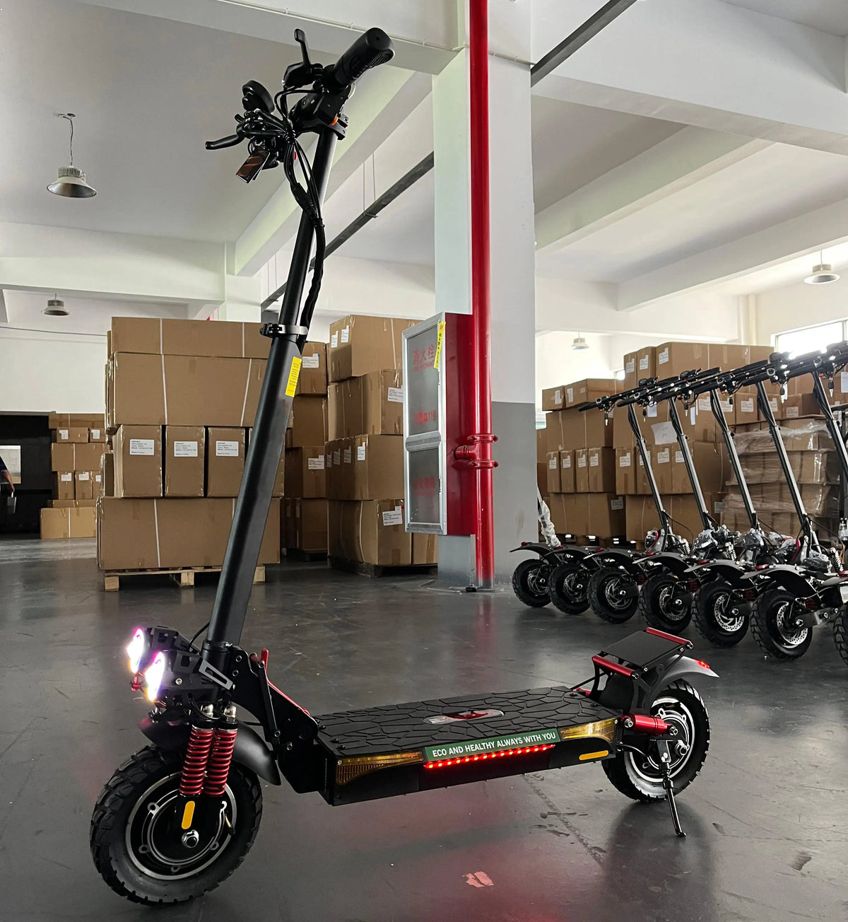 48V 18Ah E-Scooter 10" Off-road Pneumatic Tires All Terrain Mobility Scooter 1600W Dual Motor Powerful Electric Scooter