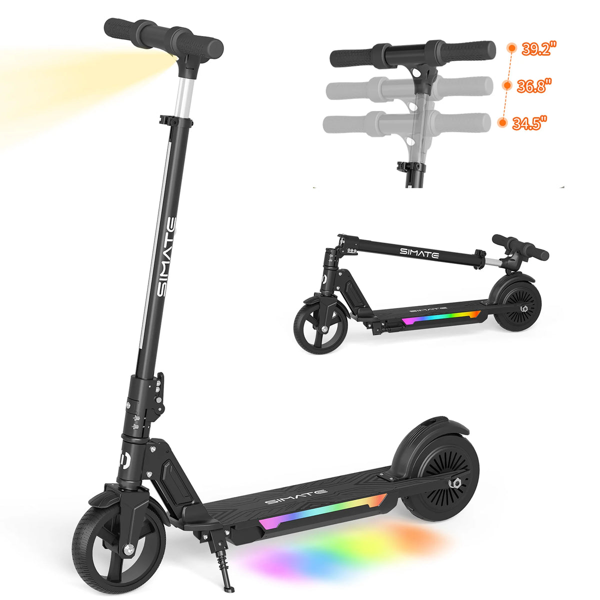 Commugo Electric Scooter 250W Powerful Motor & 12MPH Top Speed, 7" Solid Tire, Folding E Scooter with Dual Braking for Teens and Adults