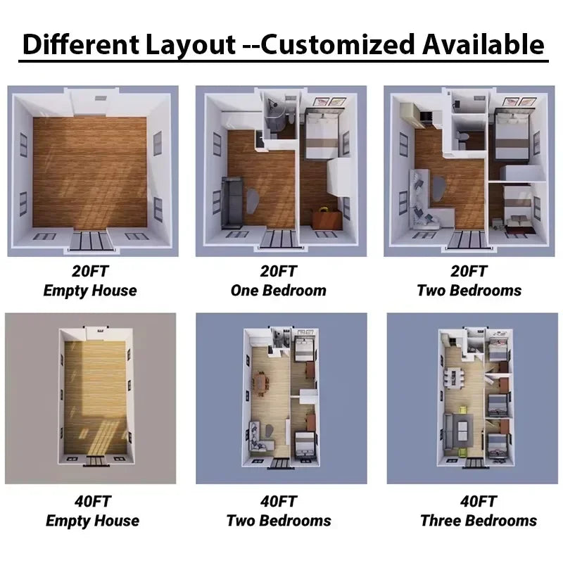 Wooden Modular House Tiny Container Home Granny Expandable Prefabricated Container House Prefab Homes 2.4m Interior Height