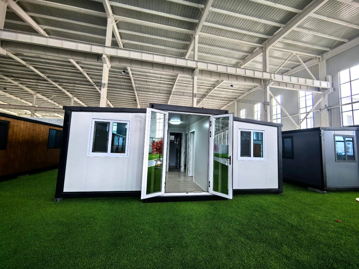 Portable Prefab Office Container House 20ft Foldable Tiny Home Modular Mobile Living Expandable Steel