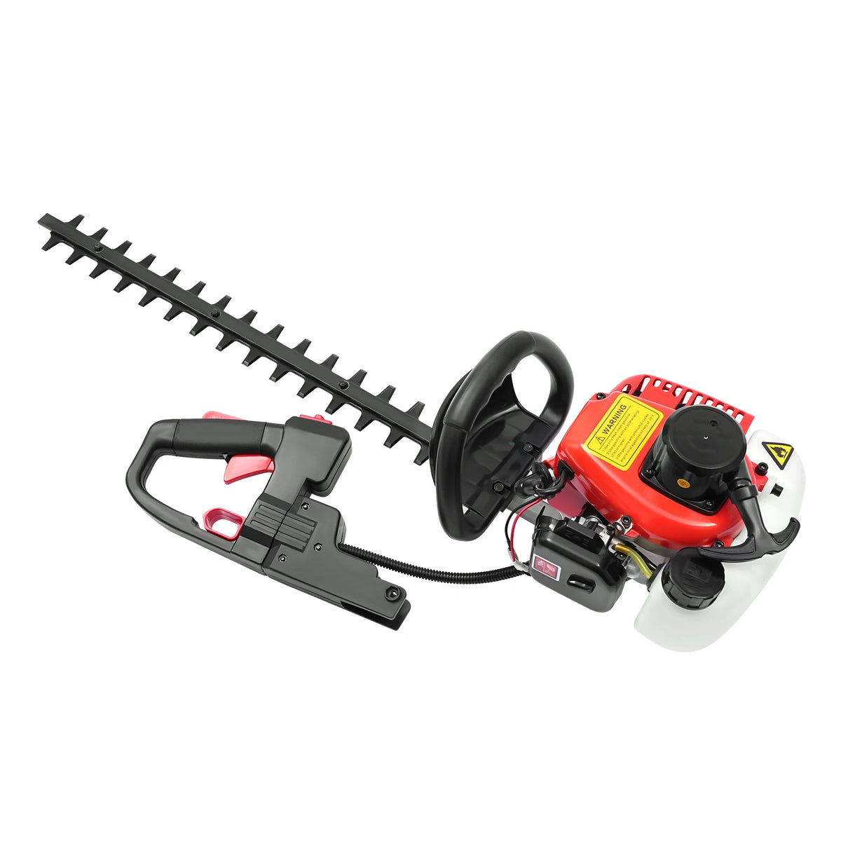 22.5cc Gas Hedge Trimmer, 0.65KW 2-Stroke with 23.6in Double-Sided Blade, 90° Rotating Handle, 0.16Gal Fuel Tank