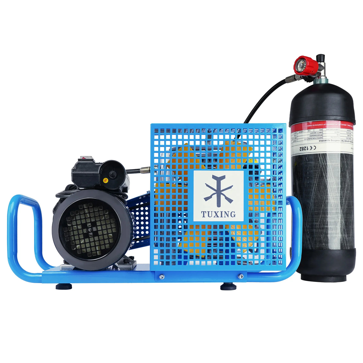 TUXING 4500psi PCP Air Compressor 300Bar Four-stage High Pressure Compressor for Diving Scuba Snorkeling Fire Fighting 100L/min
