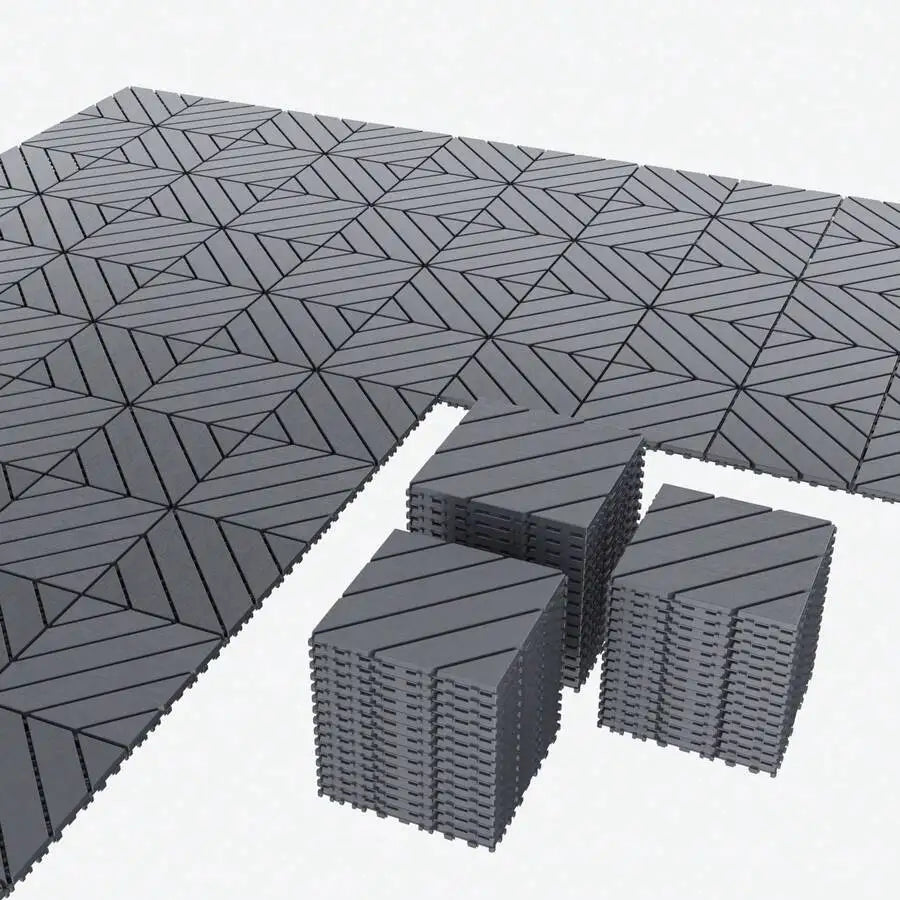 44 Pieces Of Interlocking Plastic Outdoor Flooring, Backyard Flooring.Outdoor Patio.Outdoor Walkway.Outdoor Floor Tiles.Waterpro