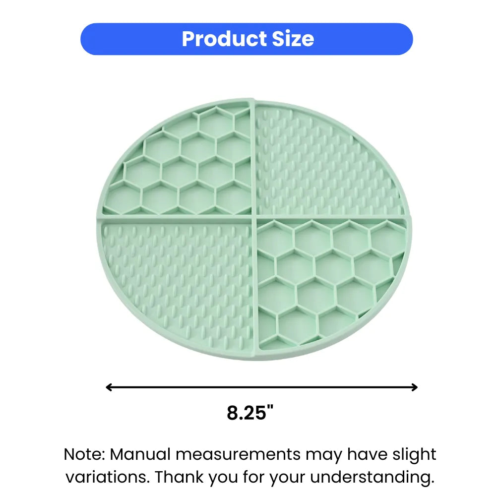 30PCS/Carton Silicone Dog Lick Mats Slow Feeder Pet Feeding Mats with Suction Cups Honeycomb Texture for Dogs Cats 5 Colors Mixed
