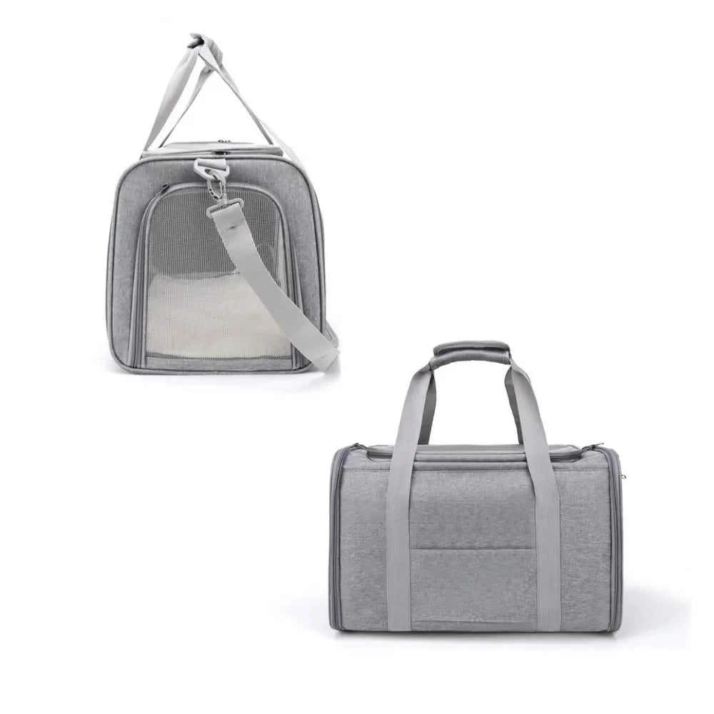 8PCS/Carton Pet Carrier Bag for Cats and Small Dogs Breathable Mesh Portable Travel Shoulder Bag Car Seat Carrier 2 Colors Mixed