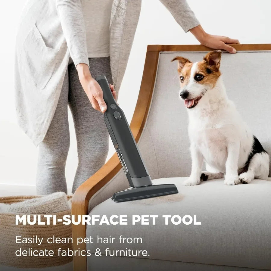 WANDVAC WV201BK Cordless Hand Vacuum, Ultra Light 1.4lbs Design, Rechargeable with Charging Dock, One-Touch Debris Empty, Multi-Surface Cleaning for Home, Car & Pet Hair