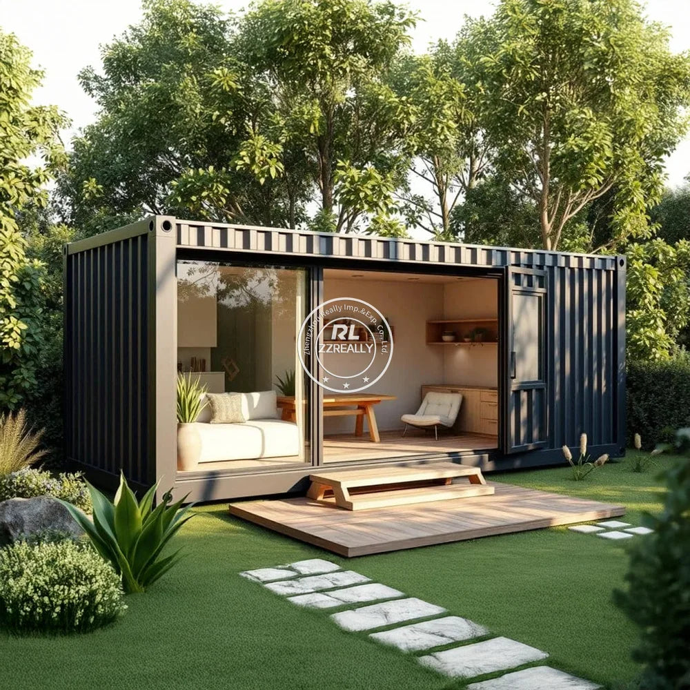Prefabricated Container House Tiny Home 2 3 Bedrooms Steel Cabin Prefab House 20ft 40ft Portable Modular Mobile Garden Rooms