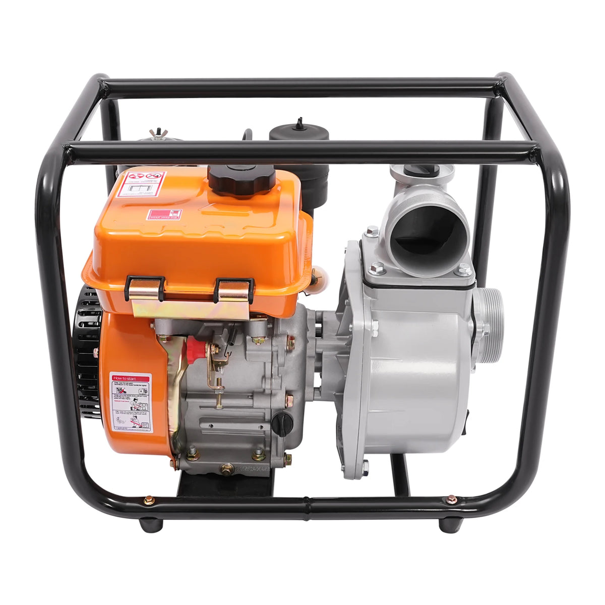 Portable High Pressure with 7.5 m Hose,4-Stroke 196CC Diesel-powered Water Pump, 3 inch Trash Water Transfer Pump, Diesel Water Pump, suits for Irrigation Pool