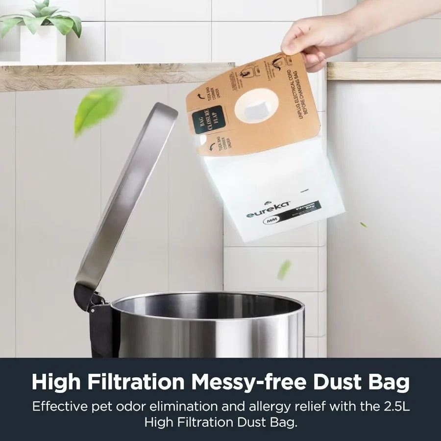 3670M Canister Cleaner, Lightweight Powerful Vacuum for Carpets and Hard Floors, w/ 5bags