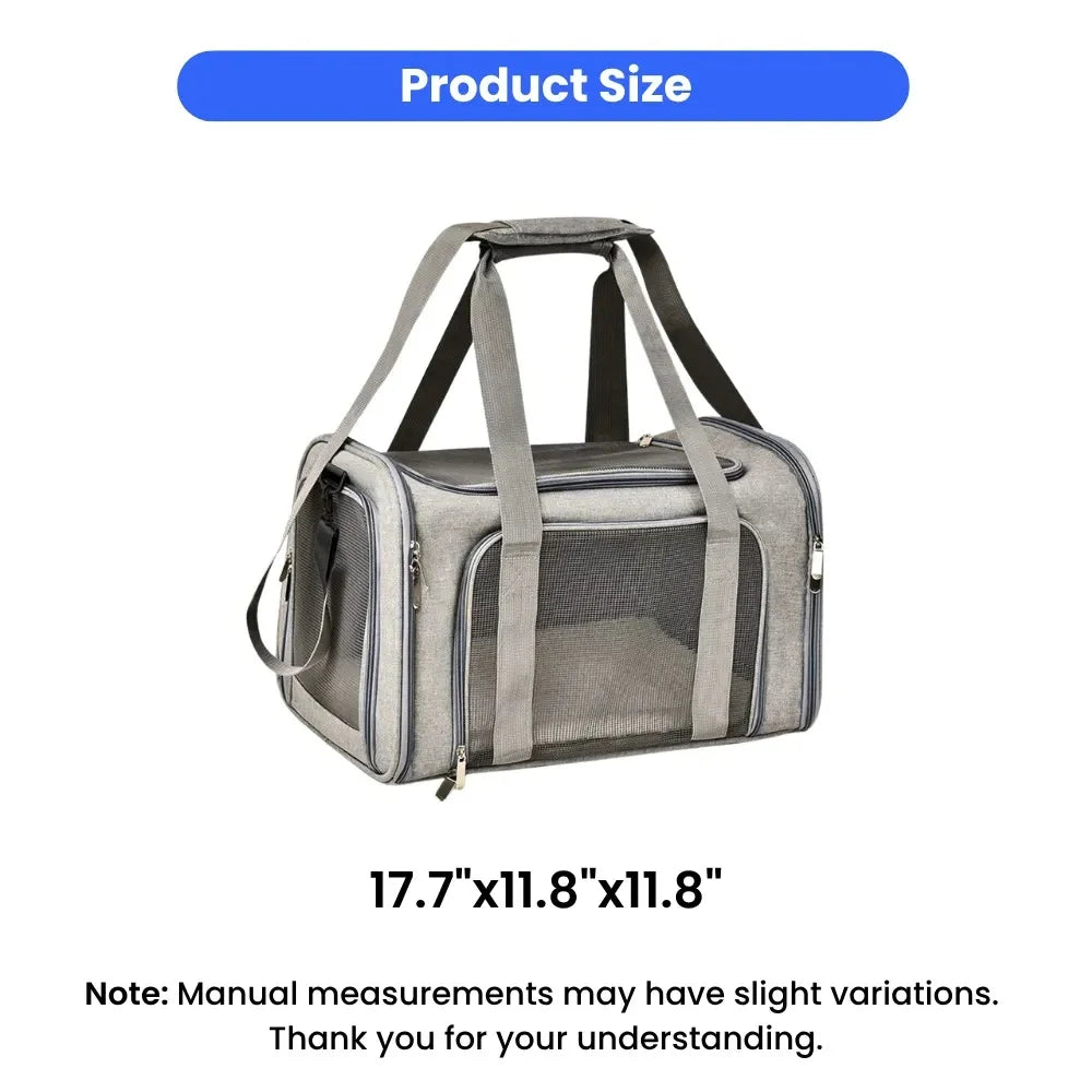 8PCS/Carton Pet Carrier Bag for Cats and Small Dogs Breathable Mesh Portable Travel Shoulder Bag Car Seat Carrier 2 Colors Mixed