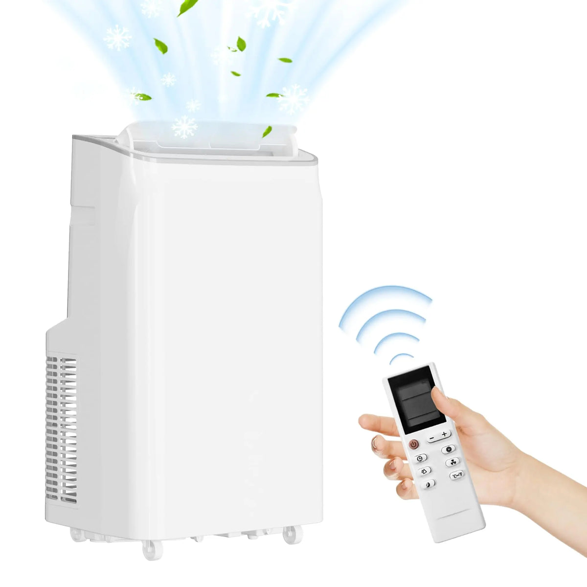 12000 BTU Efficient Cooling with Portable Air Conditioner - Portable Air Conditioner Cools Rooms Up to 450 Sq. Ft, 3-In-1 Functionality, Quiet Operation