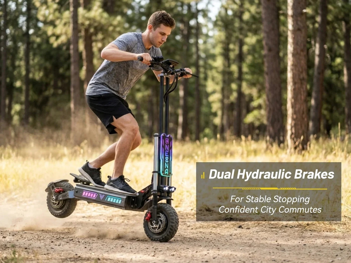 ONECNA T99 8000W Dual Motor Adult Off‑Road Electric Scooter, 60V 38Ah Battery, 55MPH Max Speed, 75 Miles Long Range, All‑Terrain 13" Tires, NFC Card & App Control, Dual Front Rear Suspension UL2272 Certified