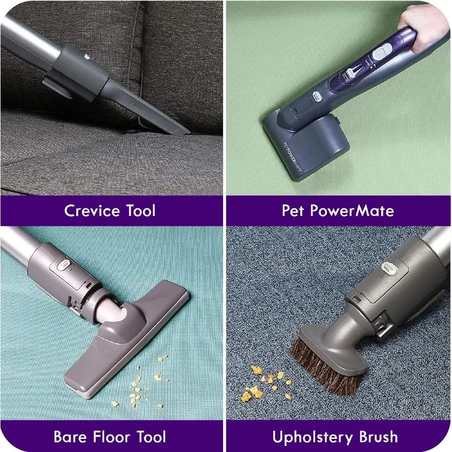 600 Series Pet Friendly Bagged Canister Vacuum Cleaner, Powerful Suction Vacuum for Pet Hair Hard Floors Tile and Carpets Whole Home Cleaning