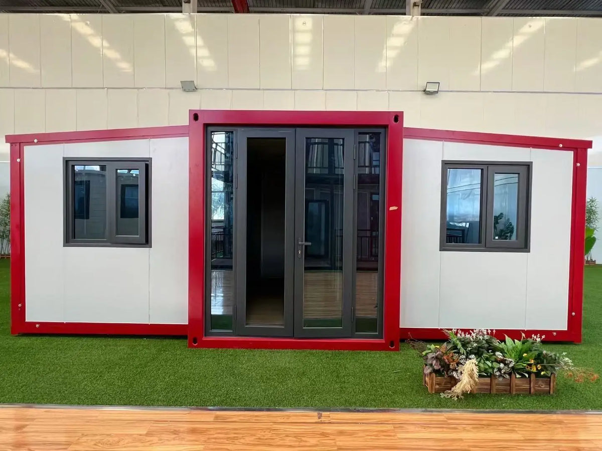 Portable Prefab Office Container House 20ft Foldable Tiny Home Modular Mobile Living Expandable Steel