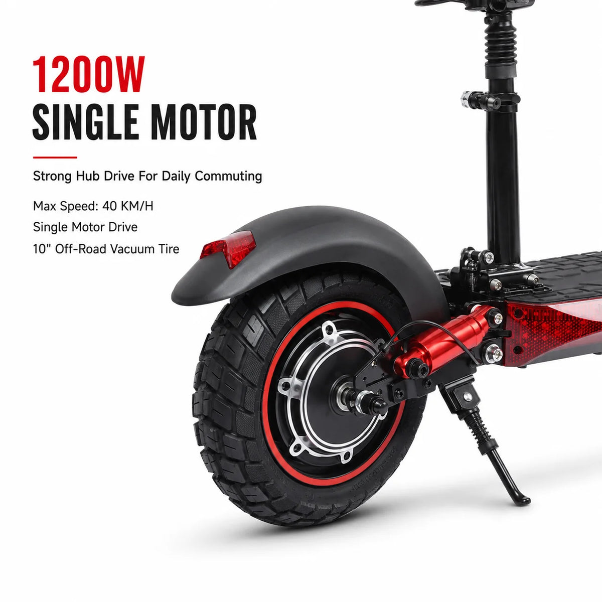 X10 Pro Heavy Duty Electric Scooter with Seat 100kg Capacity 1200W Motor IPX5 Waterproof 40KM/H Conquer Rough Mountain Roads