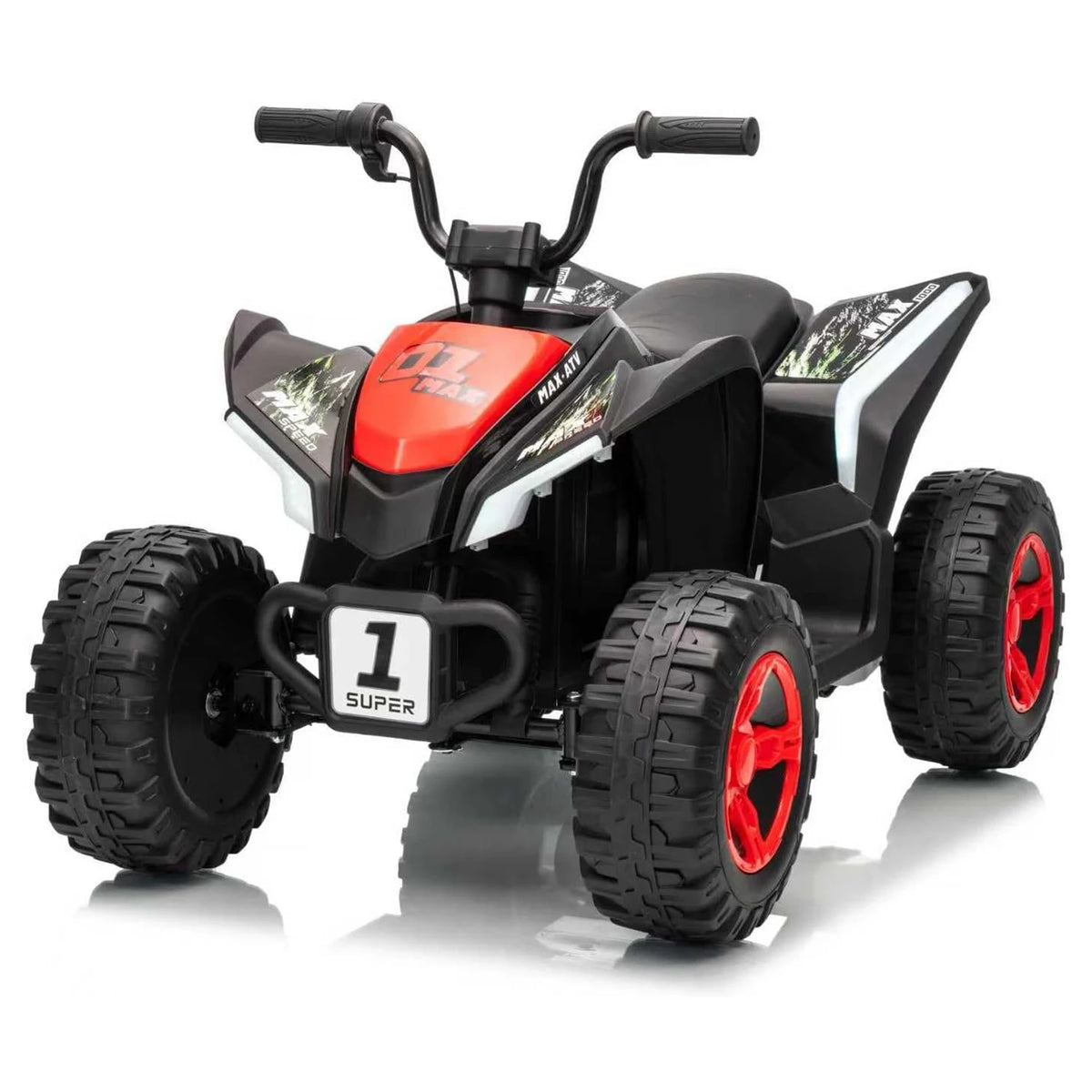 12V Kids Electric ATV 4 Wheeler, Dual 550 Motors, 4 MPH Ride On Quad With Forward Reverse, Outdoor Toy For Ages 3-6 Play