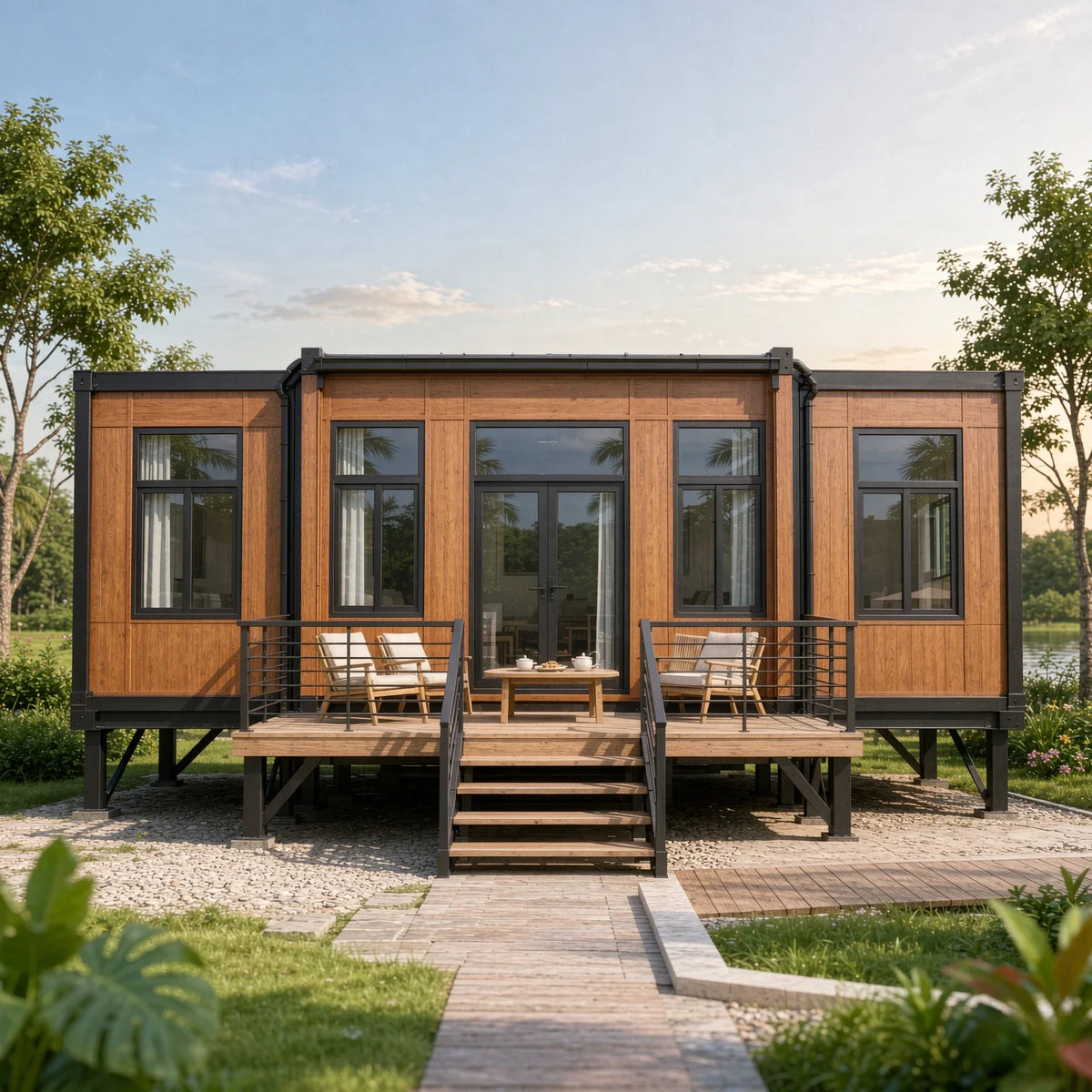 40ft 20ft Mobile Tiny House Expandable Container House Prefabricated Houses Folding Room Prefab Villa Portable Home Garden Rooms