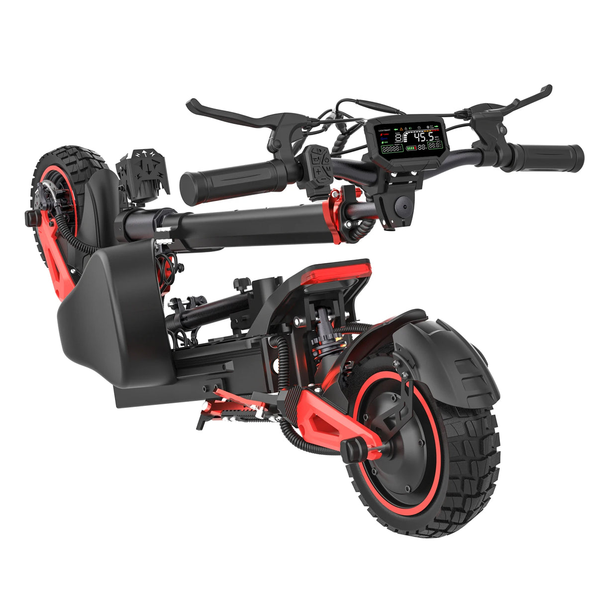 USA/EU/UK/CA 1600W 10'' Off-road Tires Electric Scooter for Adults 48V18Ah Battery 31Miles Range Folding E scooter With Seat