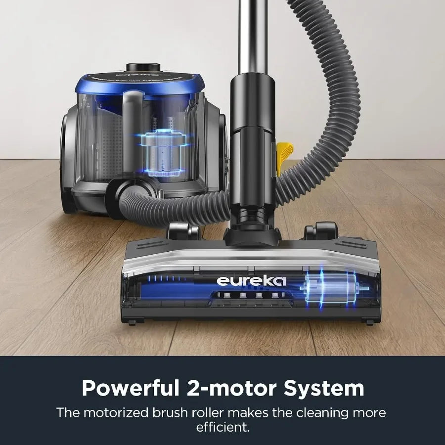 Canister Vacuum Cleaner, Household Vacuum for Home Use, Powerful Suction Vacuum for Carpet Hard Floors to Clean Dog and Cat Pet Hair