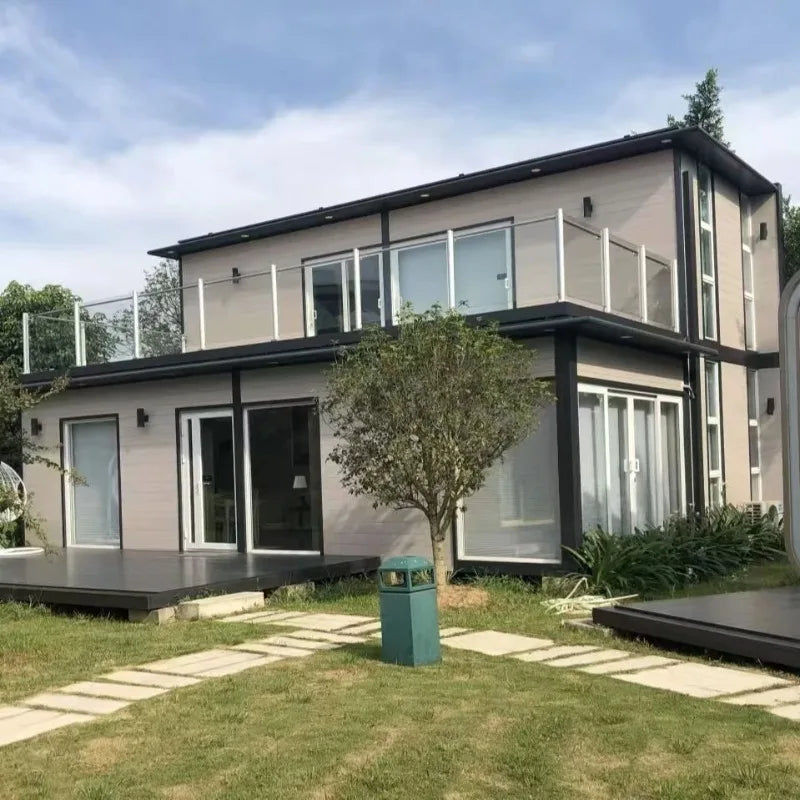 Wholesale Leisure House 2 Story Prefab Tiny Home Outdoor Modern House Mobile Foldable Room Container House Cabins Garden Rooms